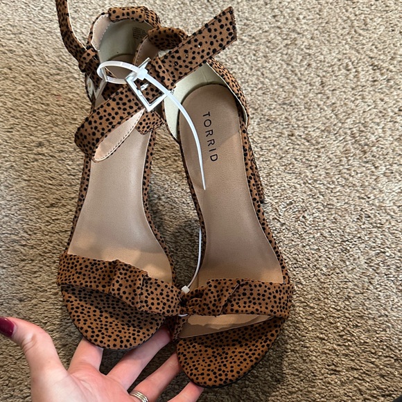 torrid Shoes - Torrid Brown and Black Spotted Heels